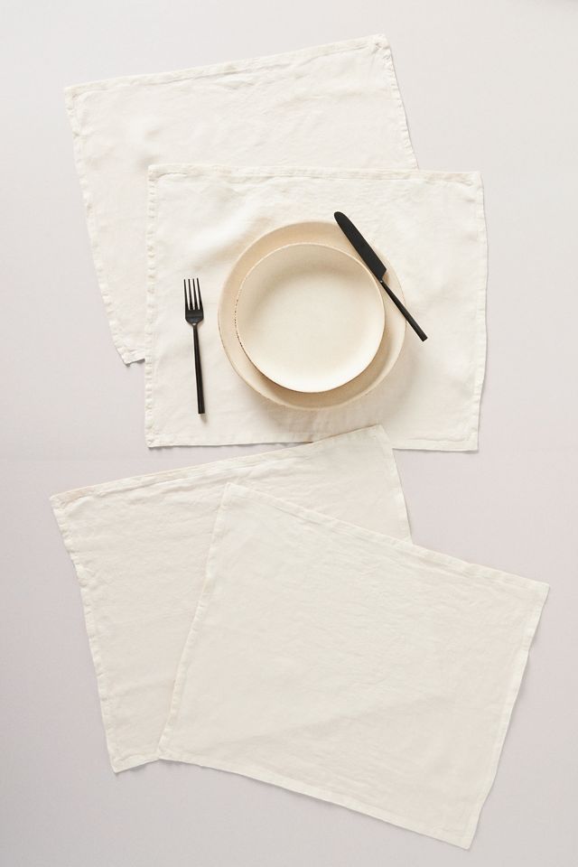 Ecru Linen Placemats Set of 4