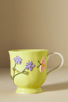 Anthropologie Faye Mug By  In Green Size Mug/cup