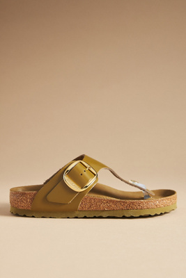 Birkenstock Gizeh Big Buckle Sandals In Green