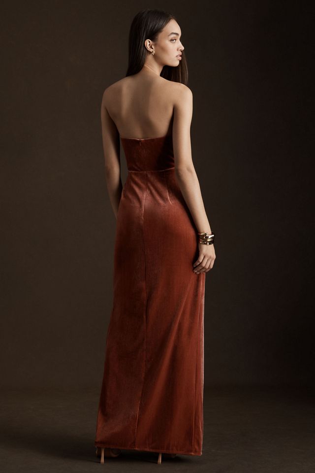 Jenny Yoo Cassandra Strapless Stretch Velvet Gown #1