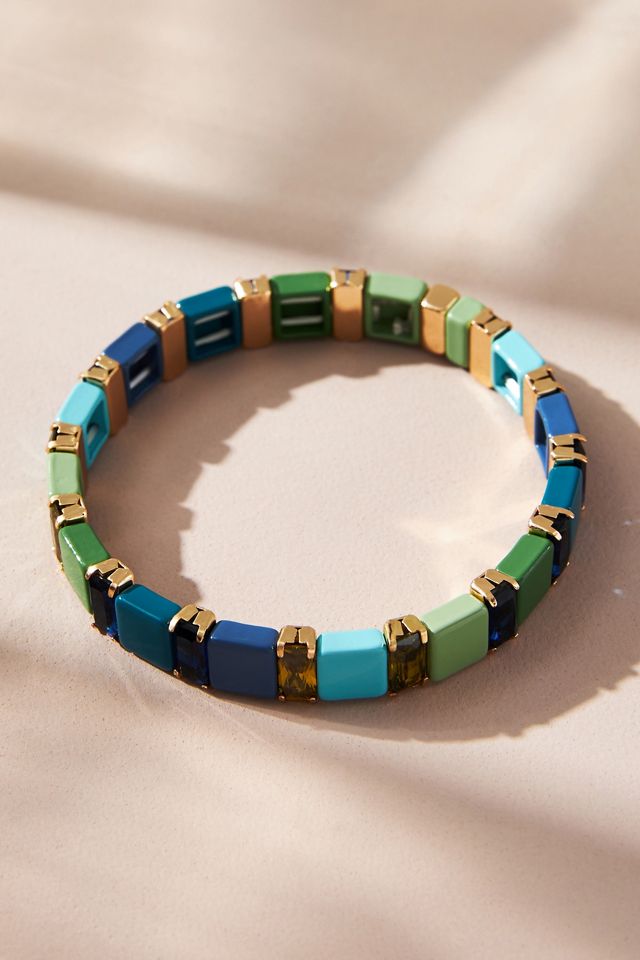 Multi-Color Chicklet Bracelet | Anthropologie