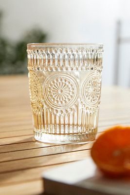 Terrain Colorful Medallion Drinking Glass In Transparent