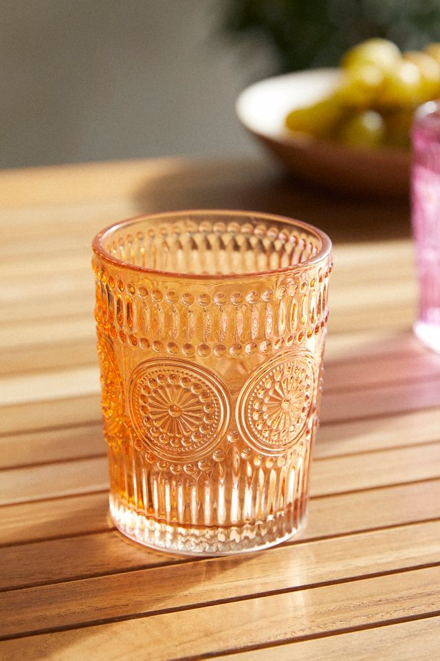 Colorful Medallion Drinking Glass