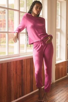 By Anthropologie Satin Lace Midi Pyjama Slip Dress In Purple