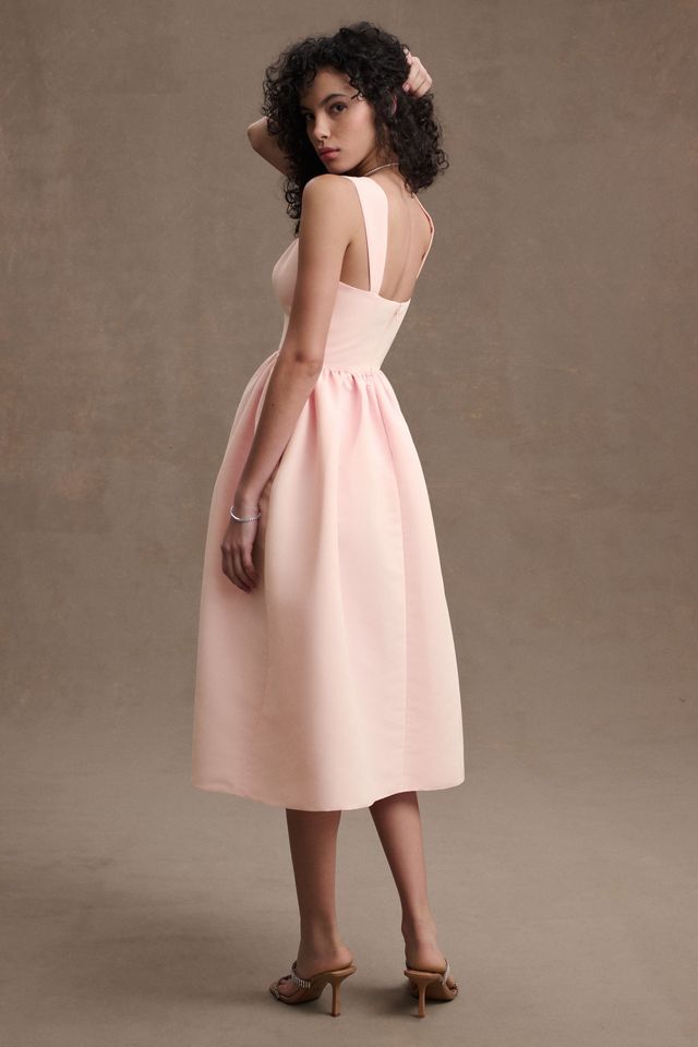 BHLDN Blaine Square-Neck Taffeta A-Line Midi Dress #2