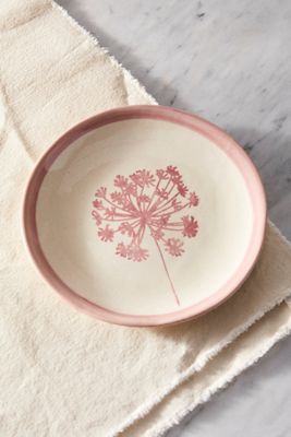 Floral Dessert Plate, Greens