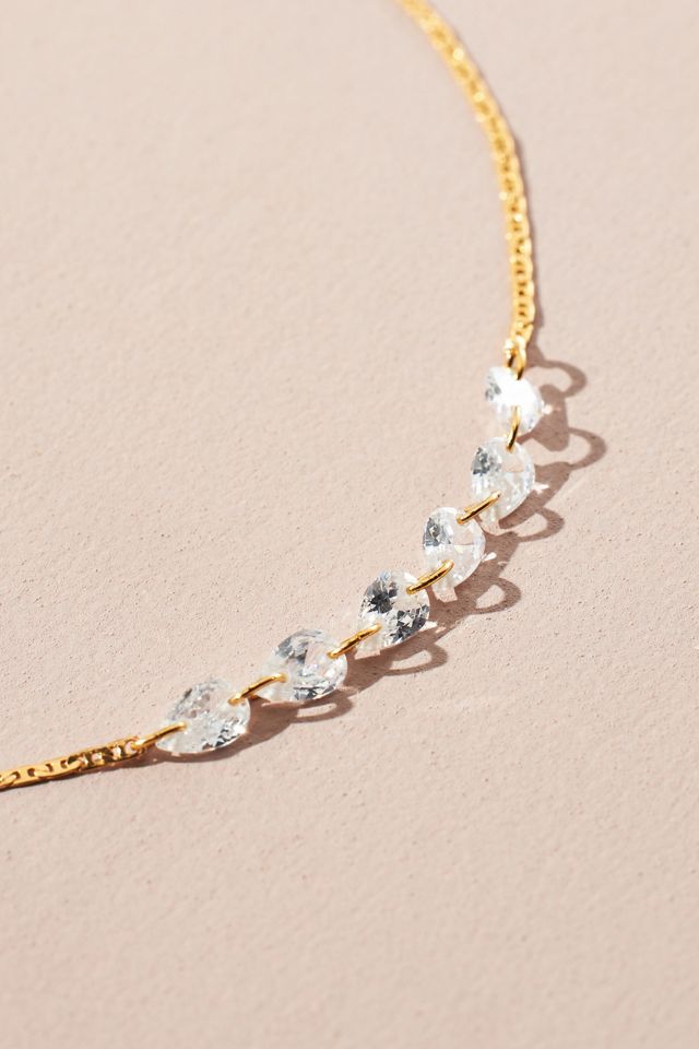Delicate Floating Crystals Necklace #1