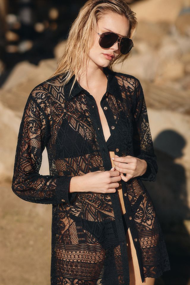 By Anthropologie Lace Buttondown #1