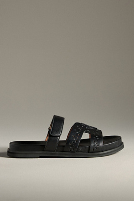 Bibi Lou Cutout Slide Sandals In Grey