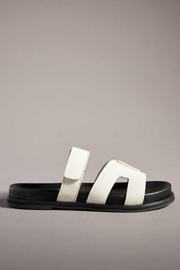 Bibi Lou Cutout Slide Sandals In White