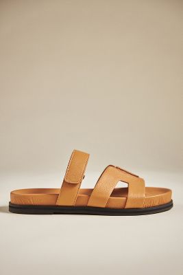 Bibi Lou Cut-out Slide Sandals In Beige
