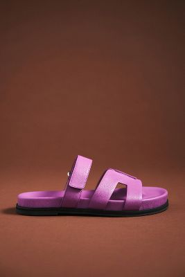 Bibi Lou Cut-out Slide Sandals In Purple
