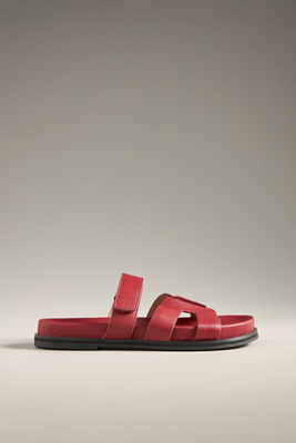 Bibi Lou Cutout Slide Sandals In Red