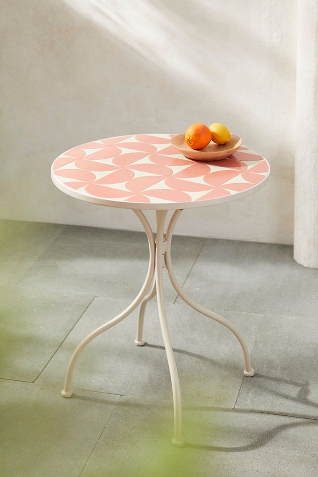 Tile Top Bistro Table, Orange #1