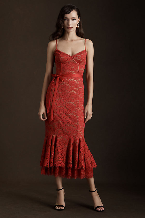 V. Chapman Naomi Dress In Red