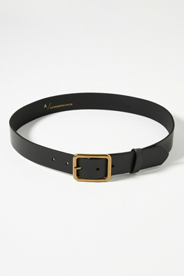 By Anthropologie Square Buckle Belt In Black