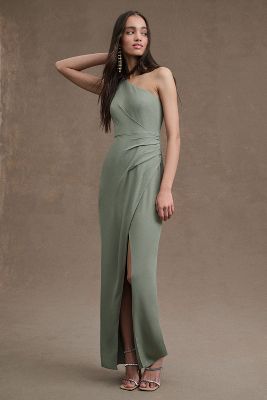 Bhldn Chloe Georgette Dress In Green