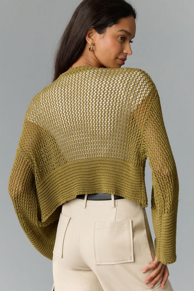 By Anthropologie Juillet Cropped Cardigan Sweater #1
