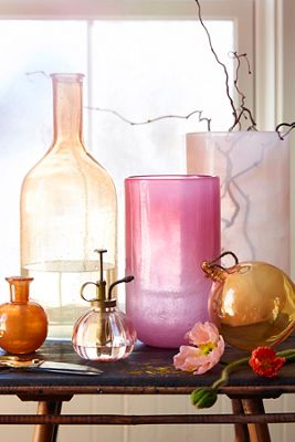 Sanded Color Glass Vase