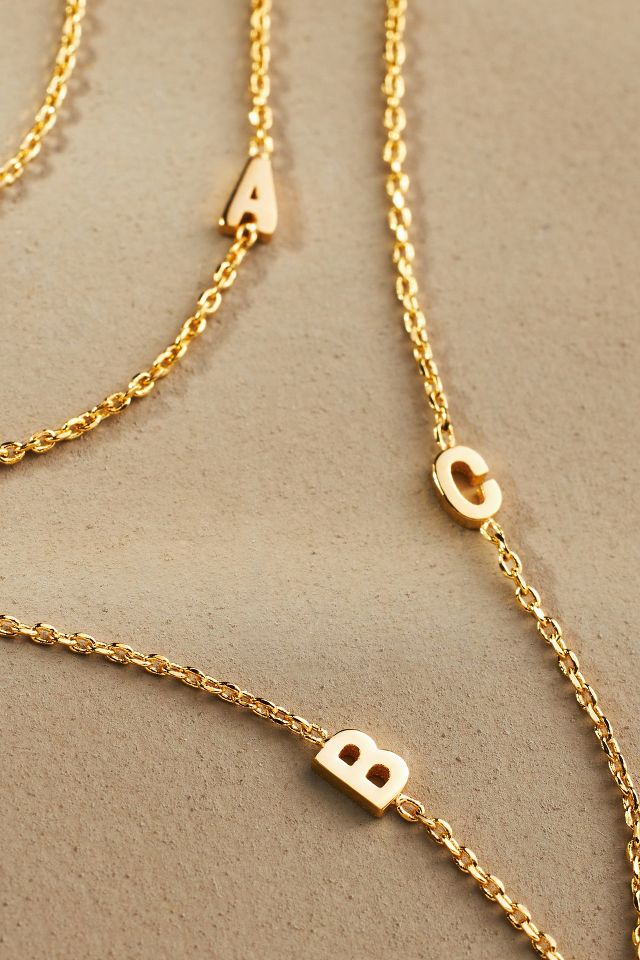 Gold Monogram Chain Necklace