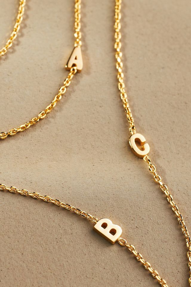 Gold Monogram Chain Necklace