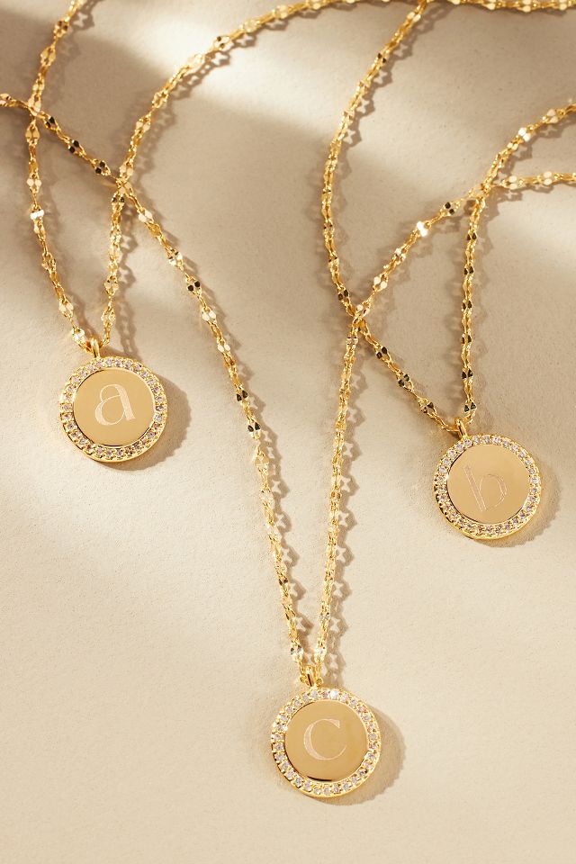 Monogram on sale coin necklace