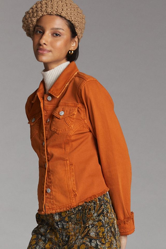 By Anthropologie Brocade Trucker Jacket