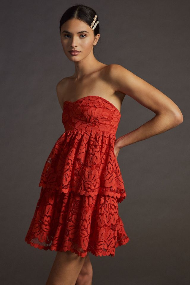 Anthropologie best sale red dress