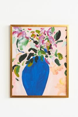 Wild Foxgloves In Blue Vase Wall Art