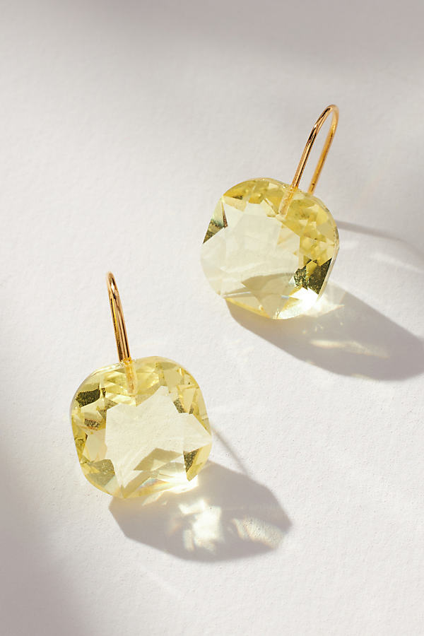 By Anthropologie Floating Crystal Earrings In Yellow