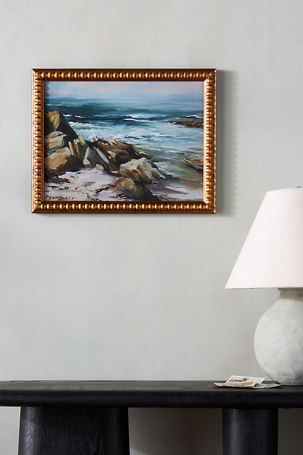 Artfully Walls Rocks And Surf Along 17 Mile Drive Wall Art In Blue