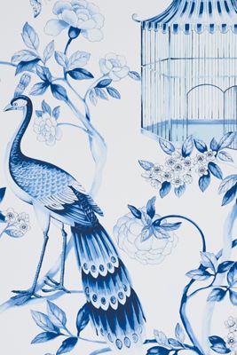 Schumacher Oiseaux Et Fleurs Wallpaper