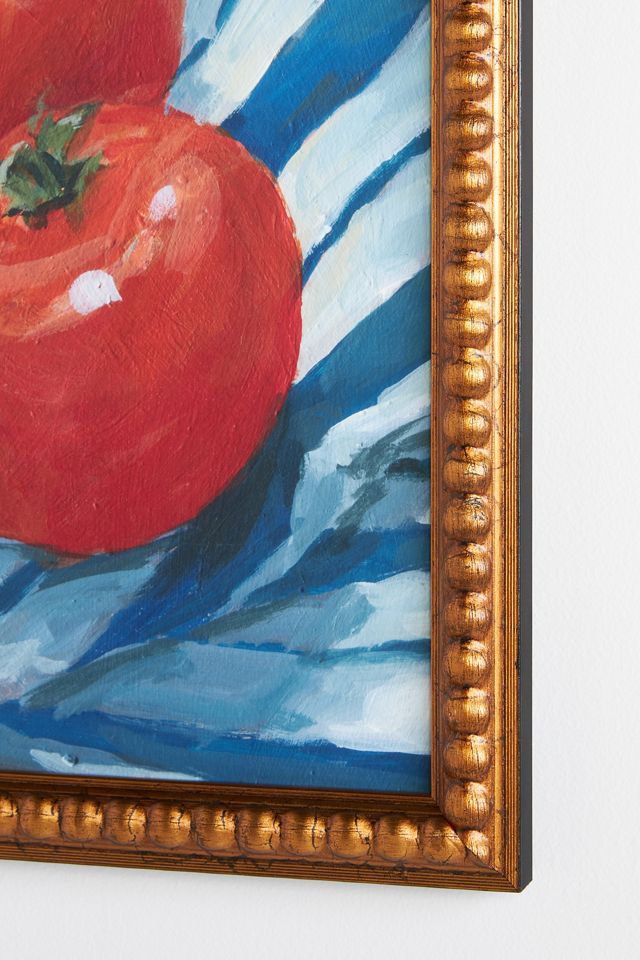 Tomatoes on Blue Stripes Wall Art #1