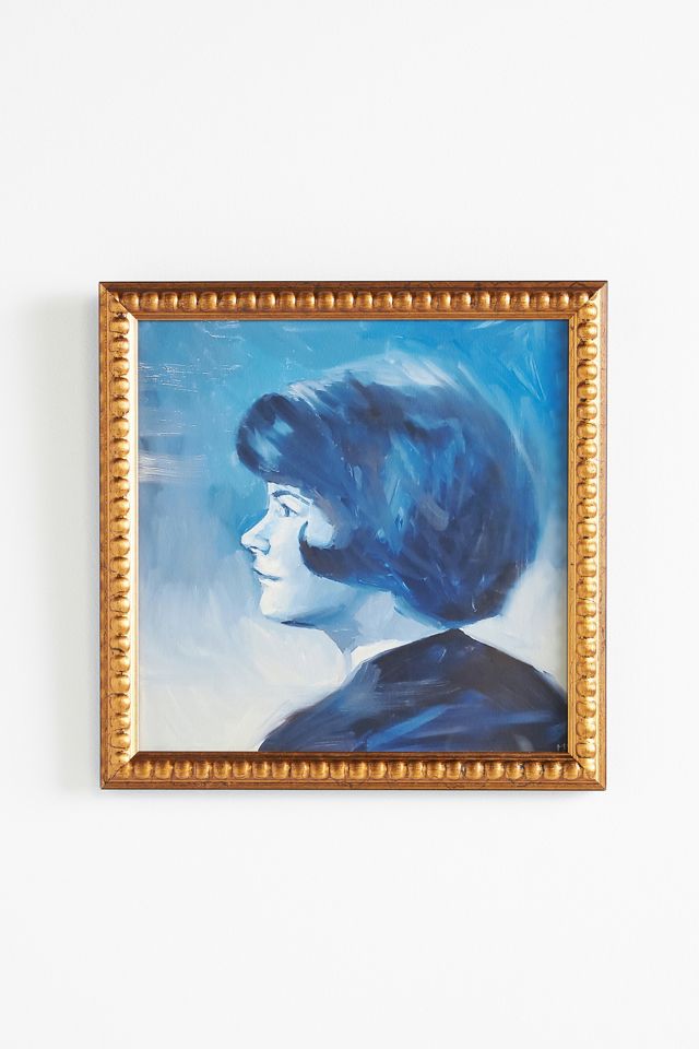 Blue Woman Profile Wall Art #1
