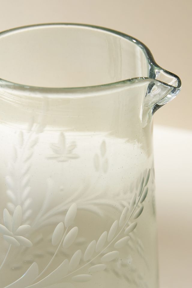 Engraved Floral Pitcher #2