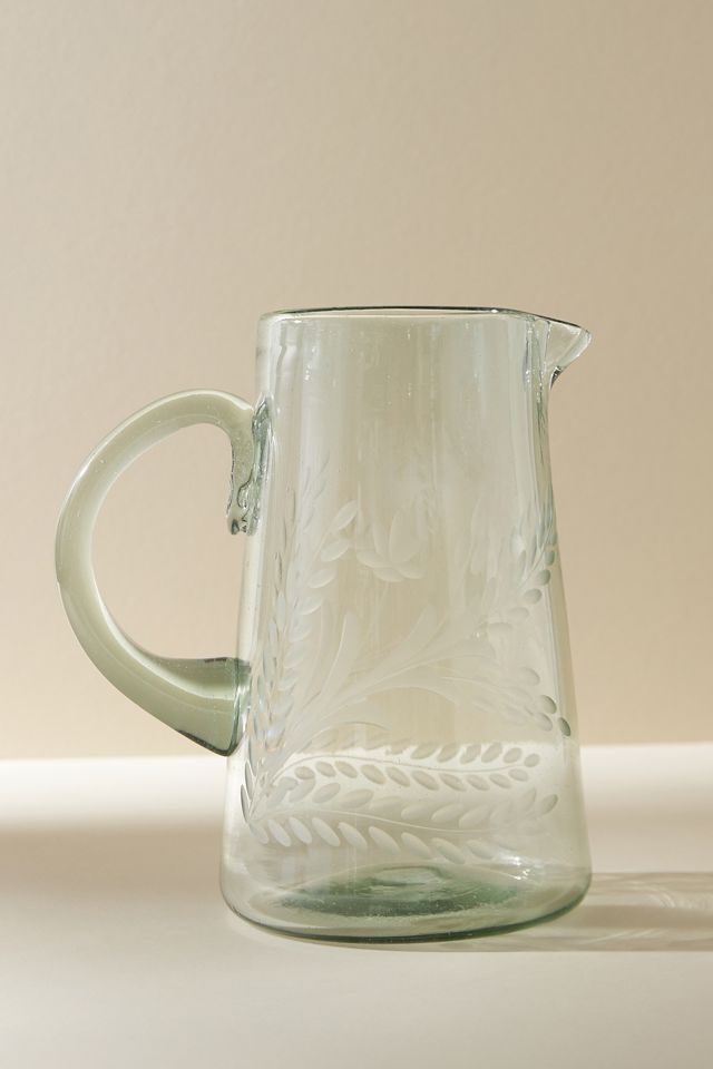Engraved Floral Pitcher #1