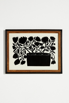 Artfully Walls Flowing Black Floral Wall Art