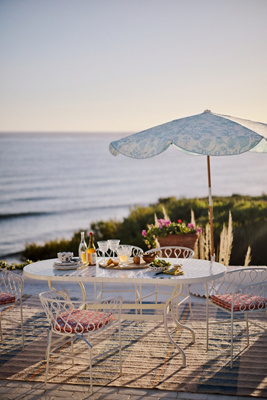 anthropologie patio umbrella Business & Pleasure CO Amalfi Beach Umbrella in Blue at Nordstrom Rack