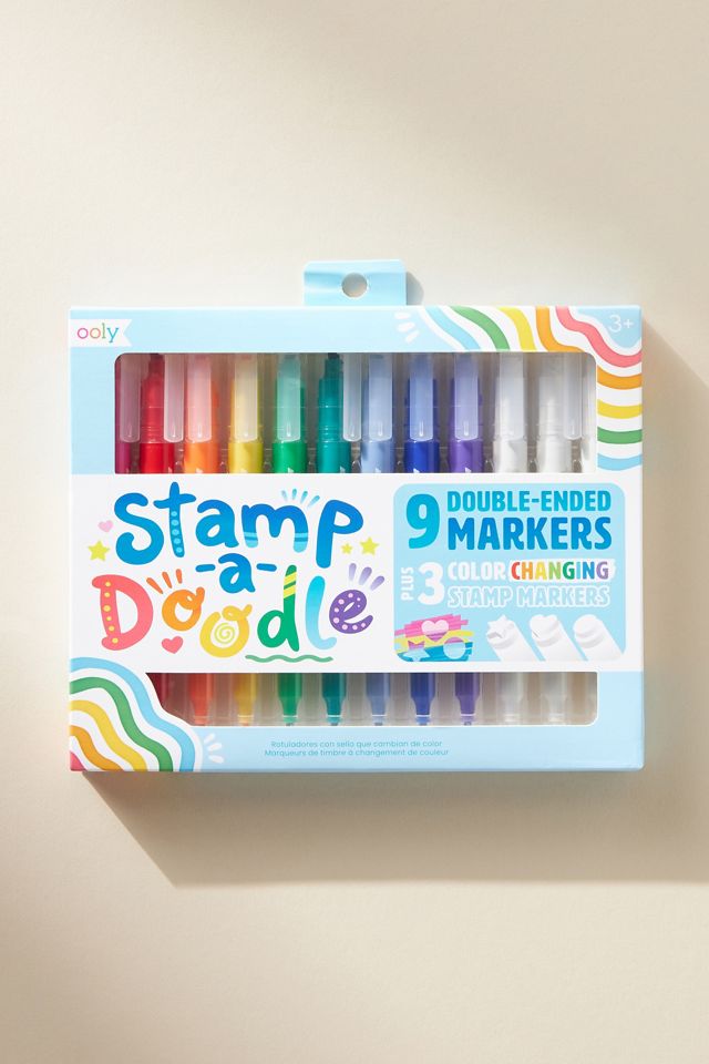 Ooly Stamp-A-Doodle Double Ended Markers- Set of 12