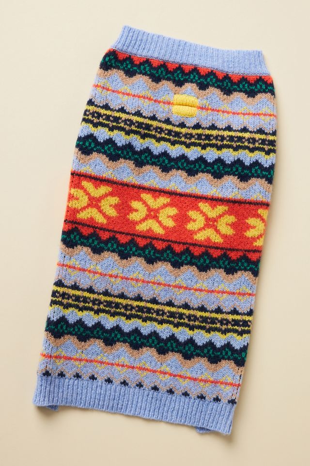 WARE of the DOG Fairisle Floral Dog Sweater #1