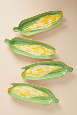 Corn Serving Plates, Set of 4
