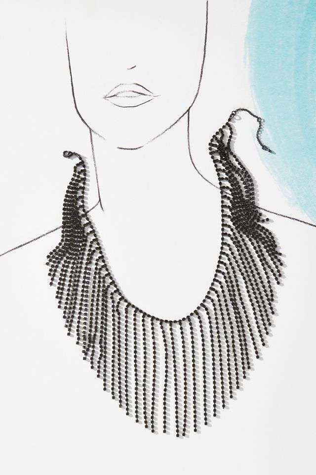 Fringed Crystal Necklace #3