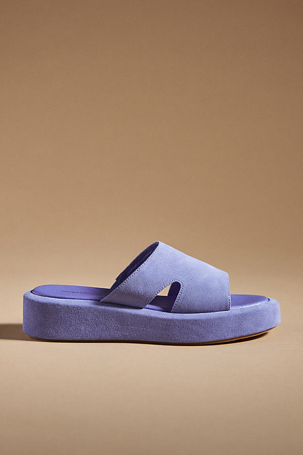 Intentionally Blank Slide Sandals In Blue