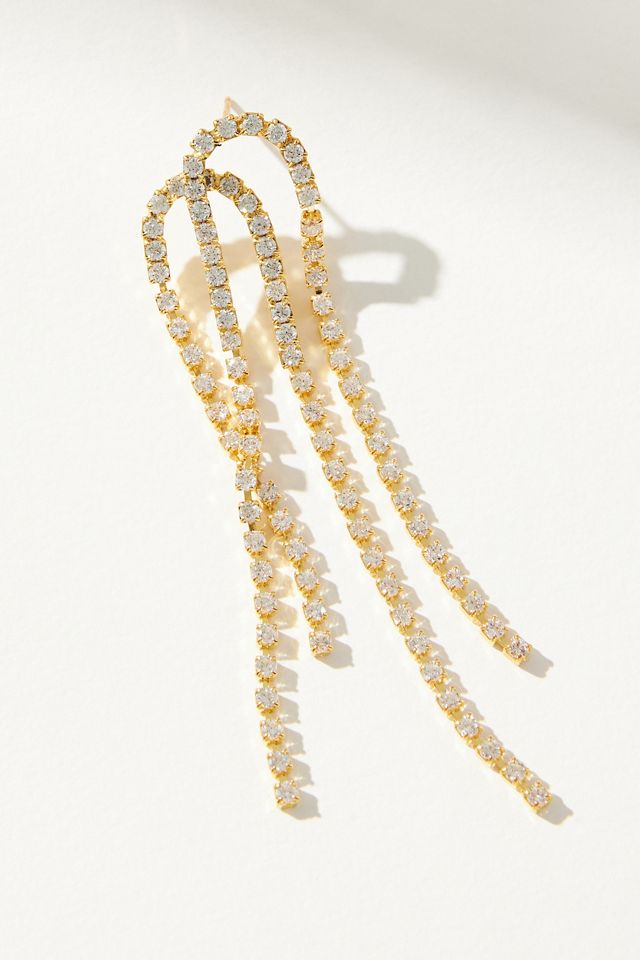 Double Layer Crystal Earrings #1
