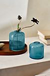 Blue Glass Vases, Set of 2