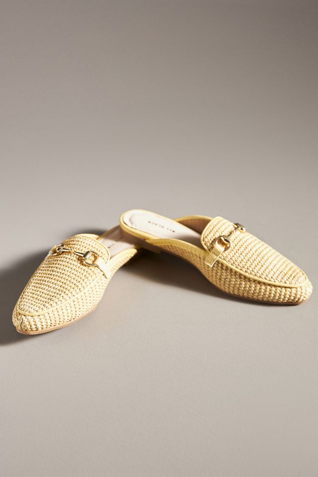 Black Gathered Slip On Loafers