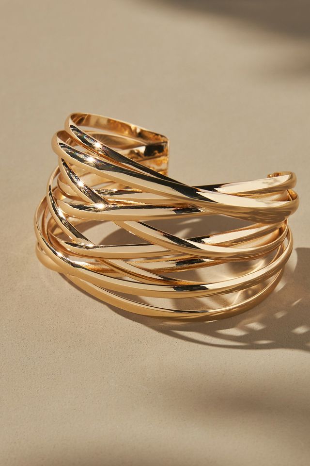 Modern Tangled Cuff Bracelet