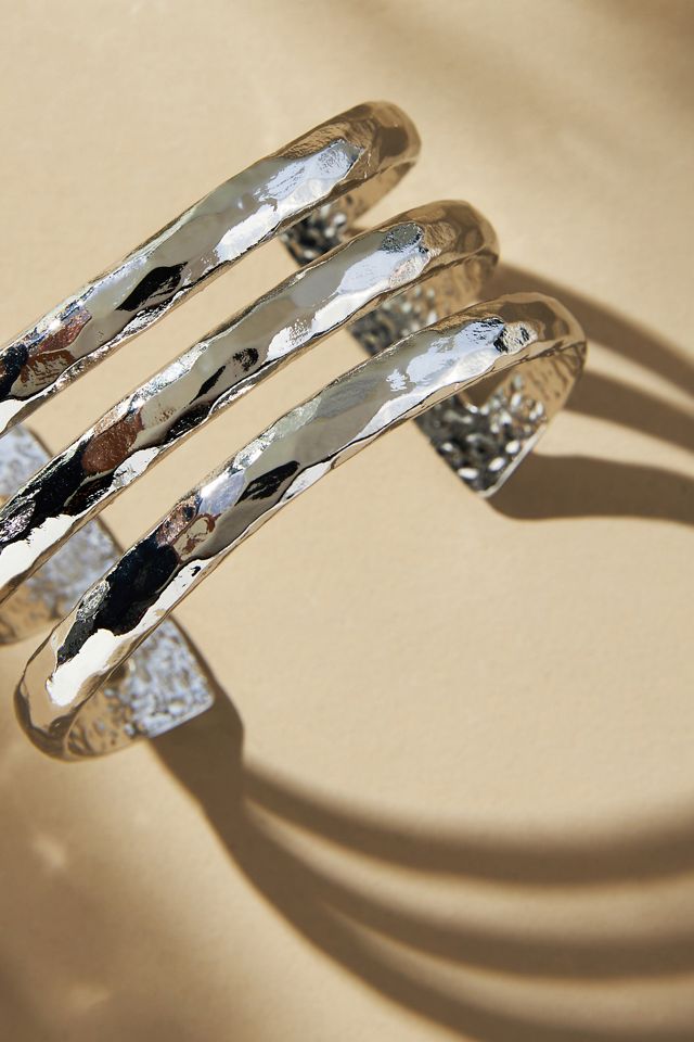 Hammered Metal Cuff Bracelet | Anthropologie