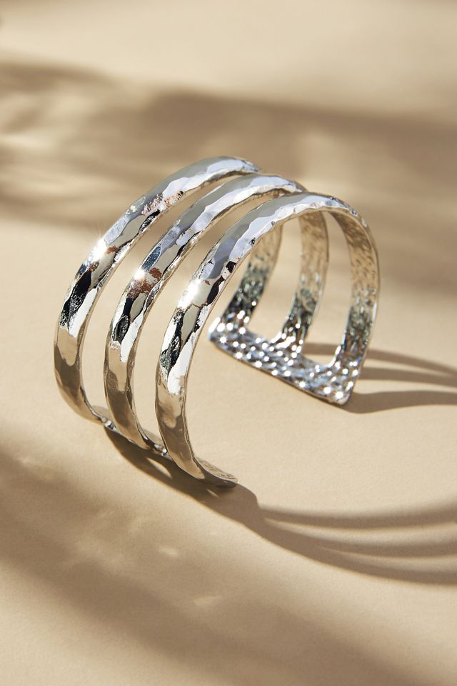 Hammered Metal Cuff Bracelet | Anthropologie