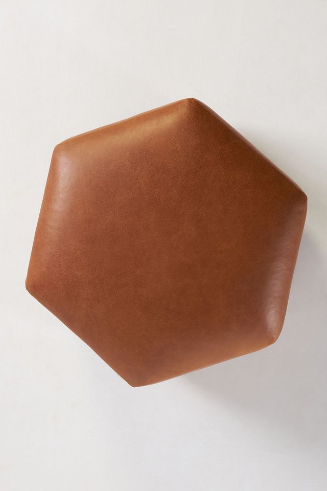 Jade Leather Storage Ottoman #6